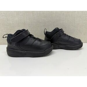 Nike Air Jordan Kids Shoes Black Size 8C Toddler Strap Sneakers